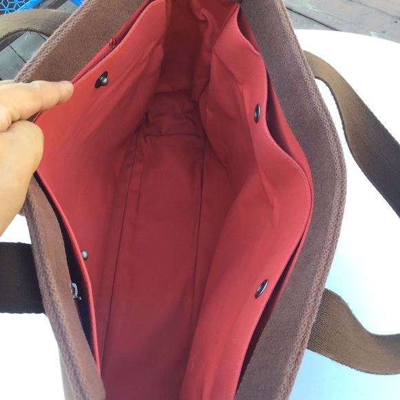 🛍BURBERRY Blue Label Brown/Rose Wine Wool/Canvas - Picture 8 of 12